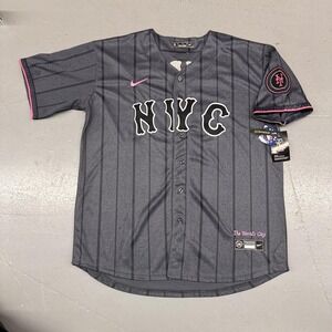 New York Mets Jersey Mens XL Gray NYC Lindor 12 City Connect MLB Baseball Nike